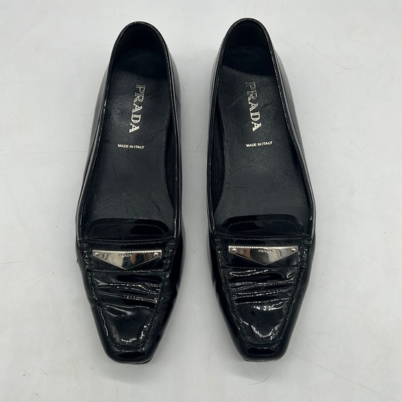 Prada black patent leather loafers : size 37 - Picture 1 of 4